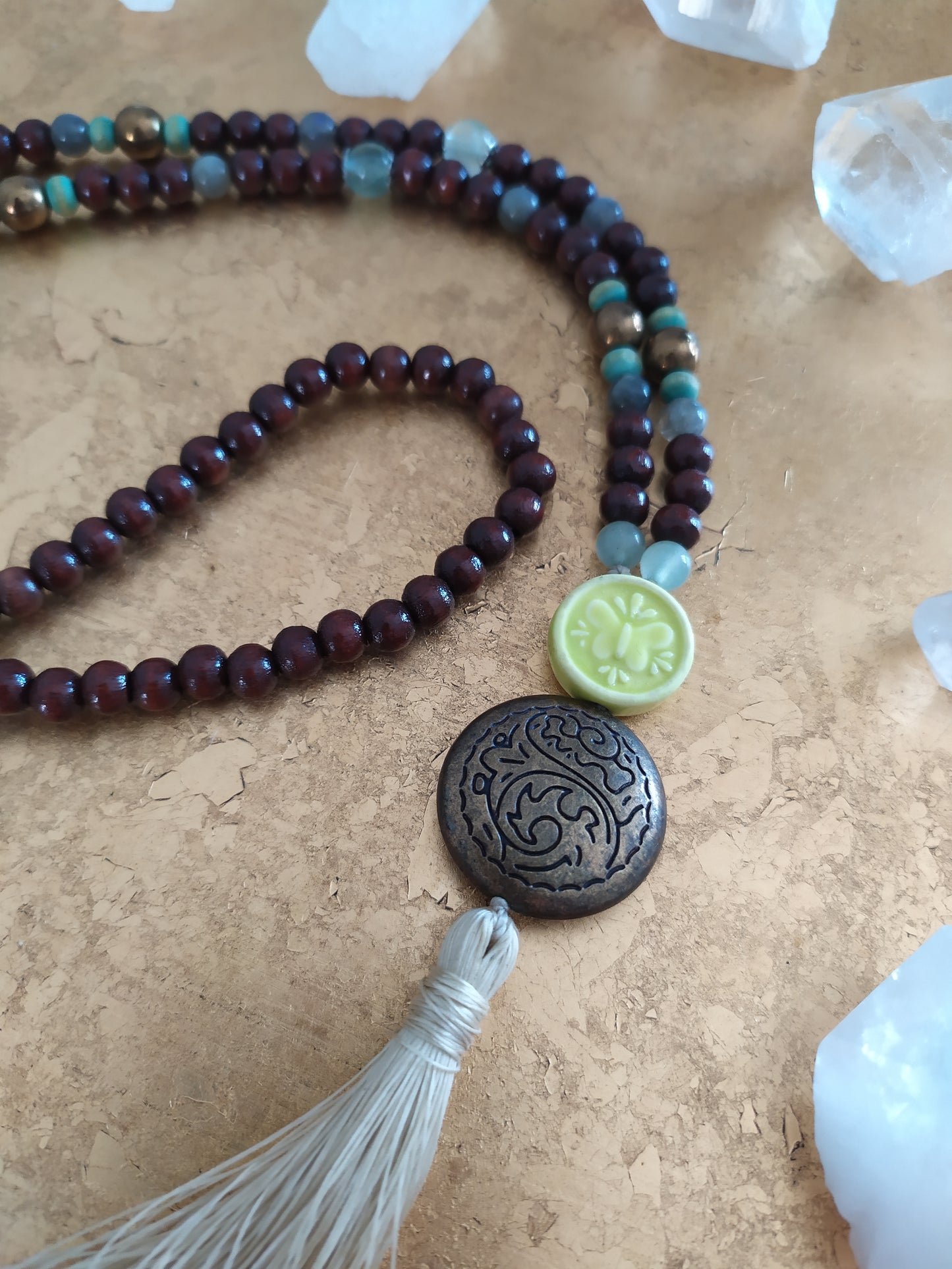 Collier mala Pierres naturelles