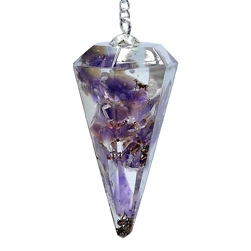 Pendule orgonite Améthyste