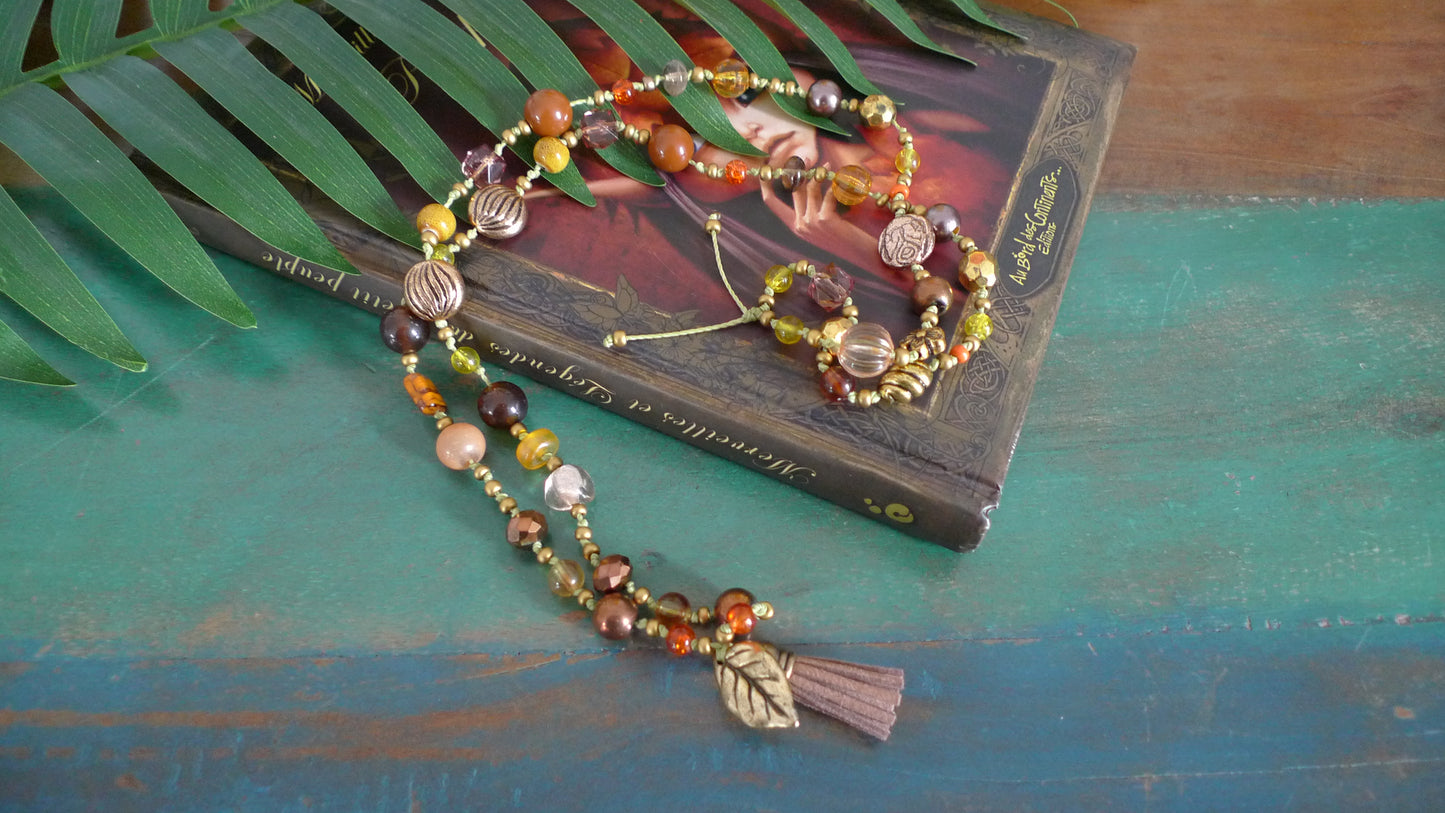 Collier Feuille et Or