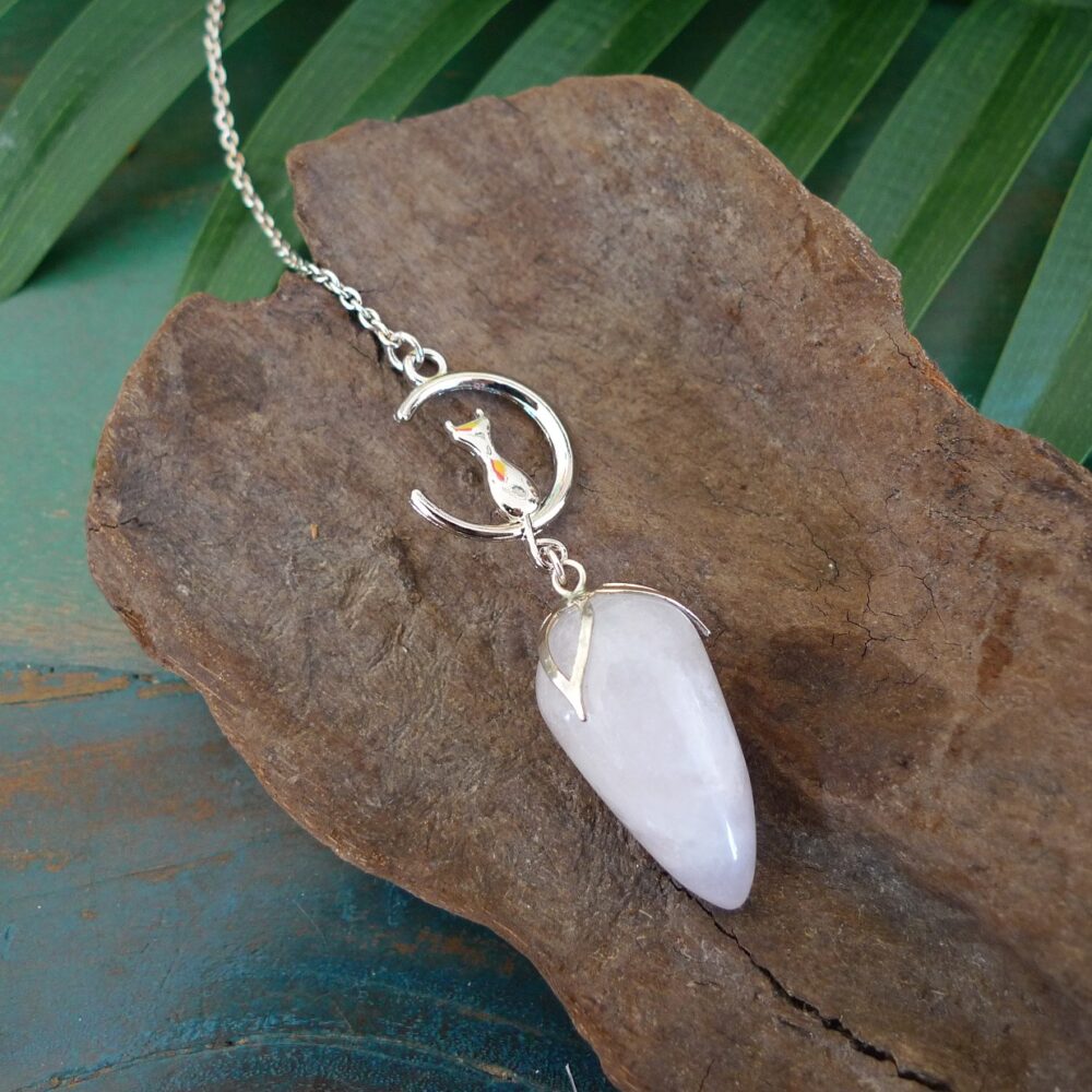 Pendule Quartz rose Chat