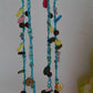 Collier crochet Perles et Boutons Turquoise