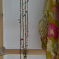 Collier crochet Perles et Boutons Kaki/ Marron